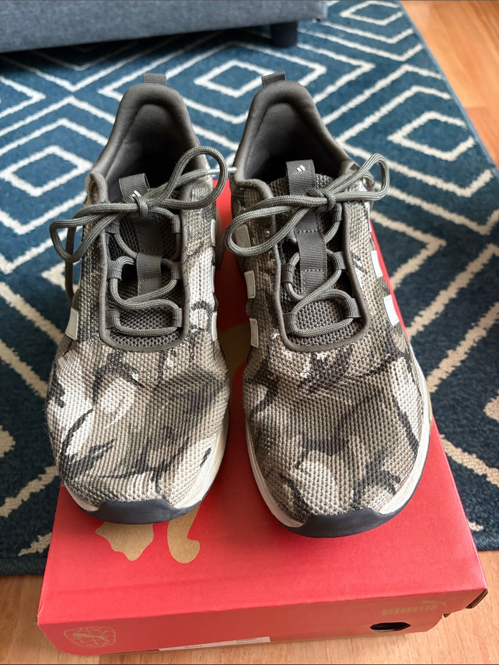 Kids Camouflage ADIDAS Sneakers - Olive/Gray